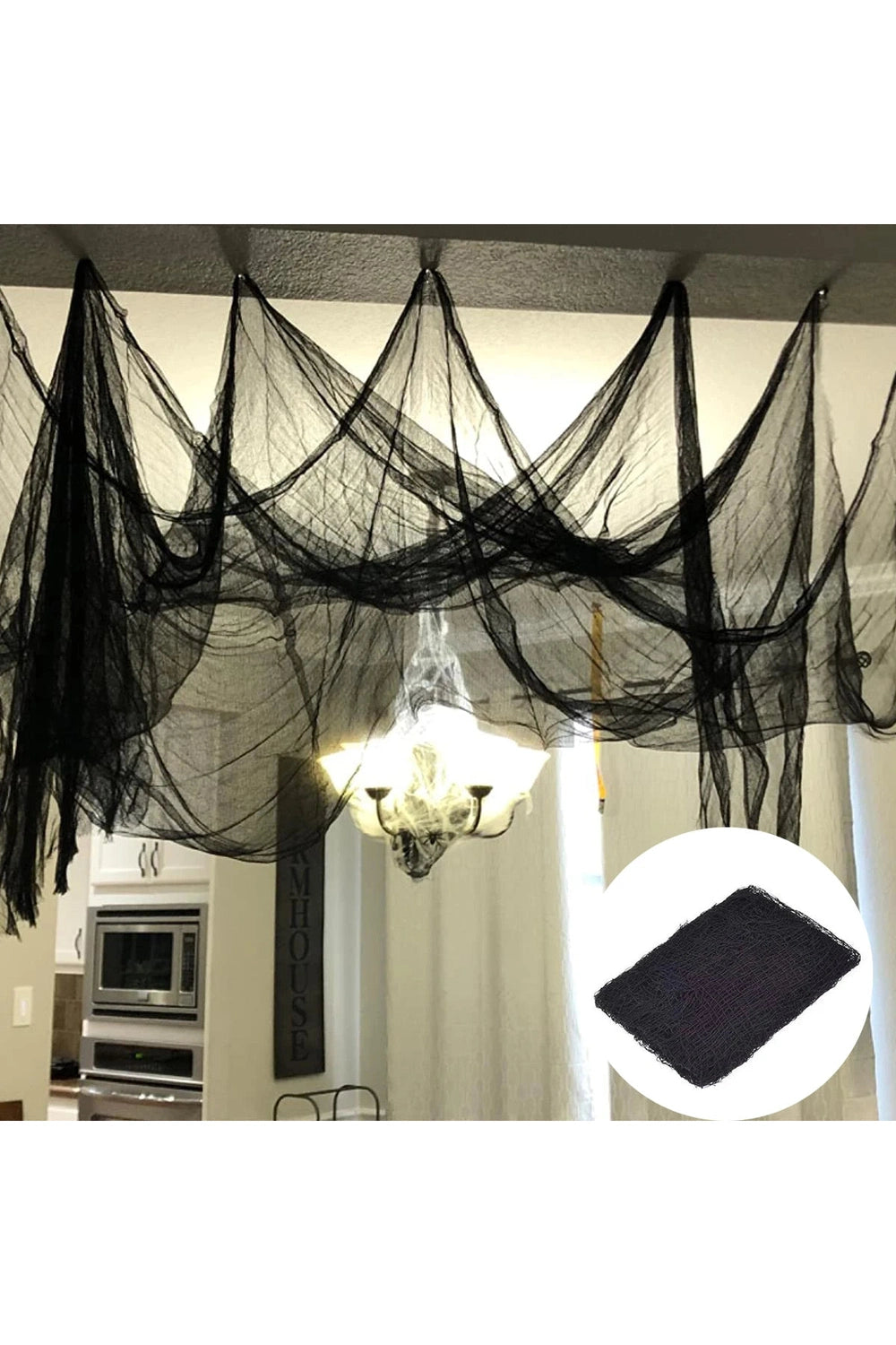 Gothic Tattered Mesh Curtain