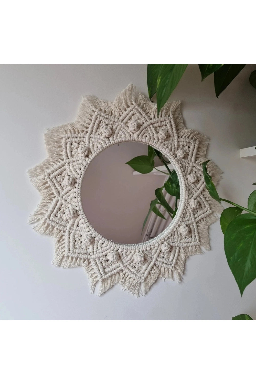 Boho Macrame Wall Hanging Mirror