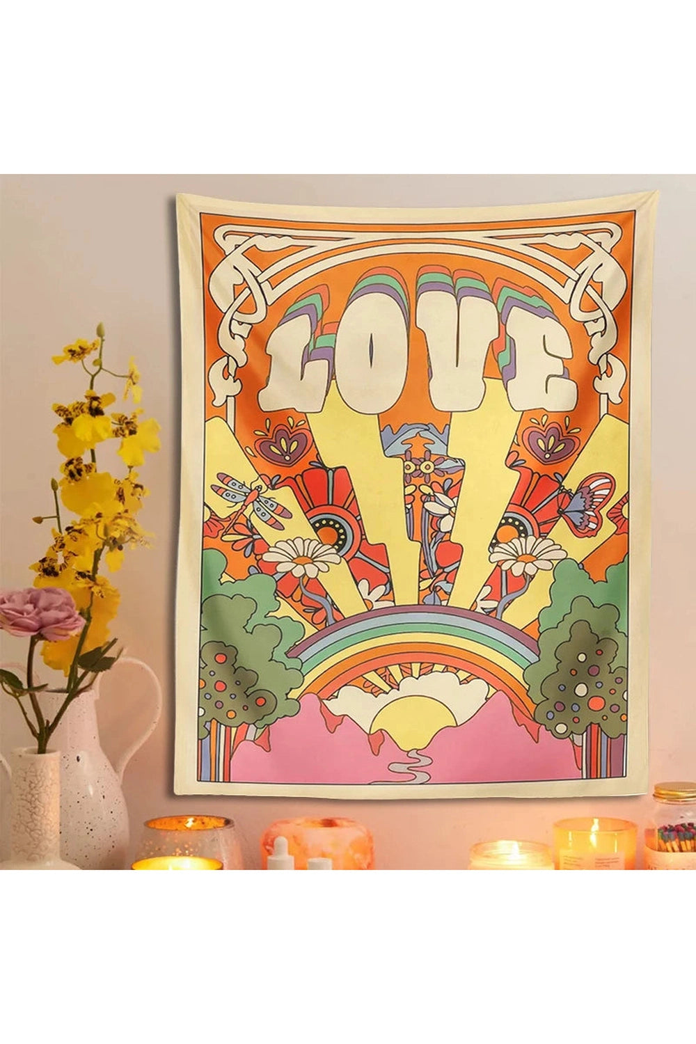 Groovy Love Retro Tapestry