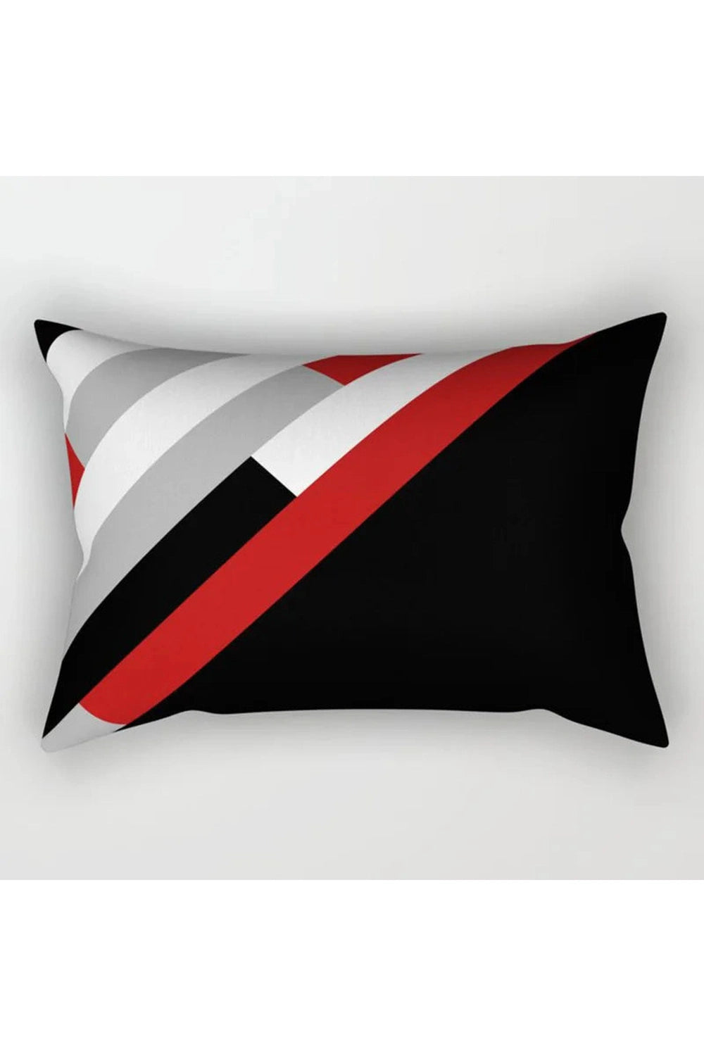 Red Geometric Pillow Case