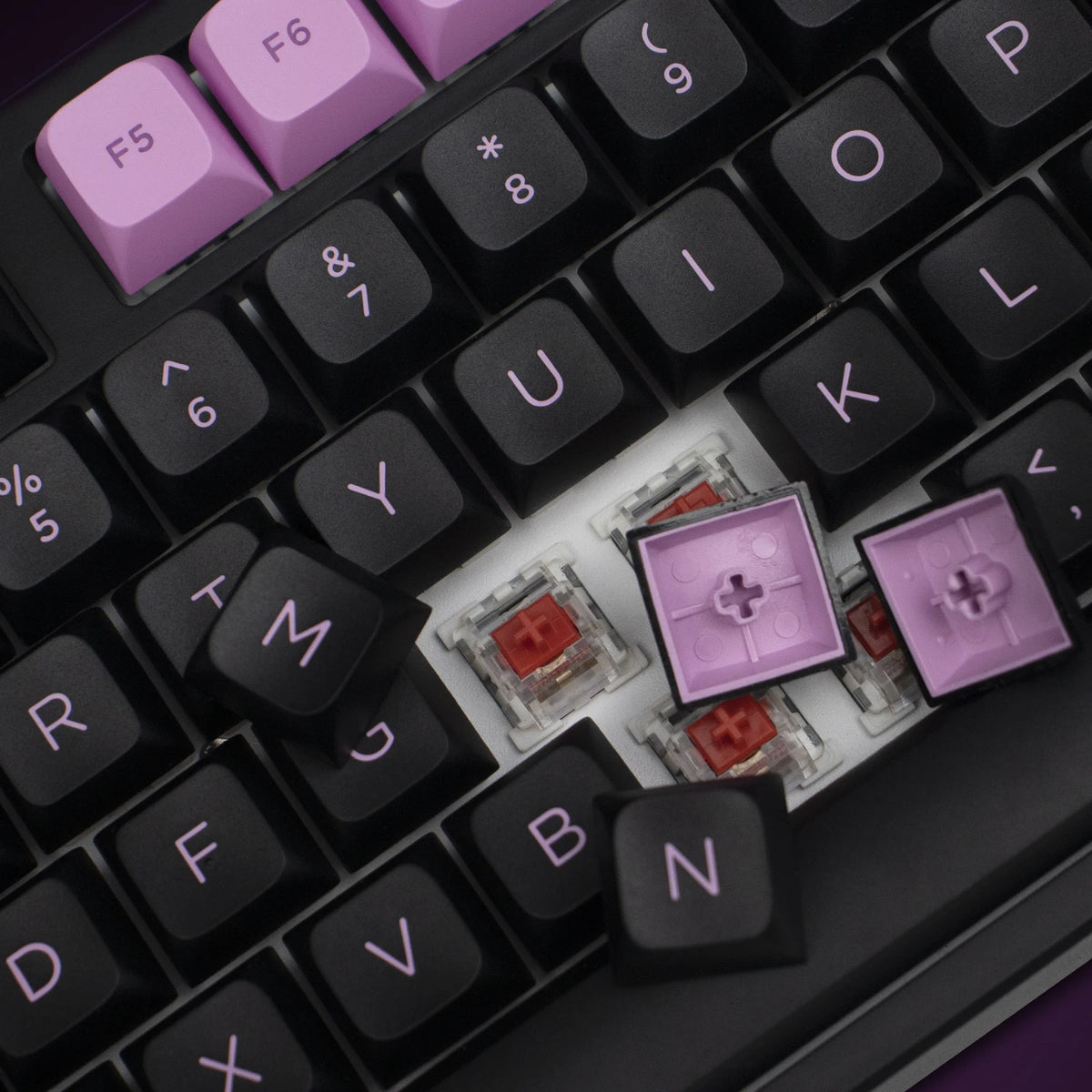 Black Purple ISA Keycaps