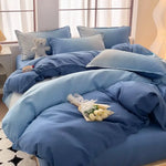 Simple Gradient Blue Bedding Set