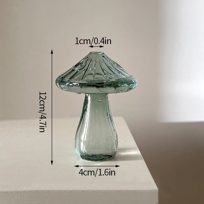 Whimsical Mushroom Glass Vases