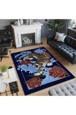 Retro Tiger & Serpent Area Rug