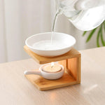 Light Academia Wooden Oil Warmer