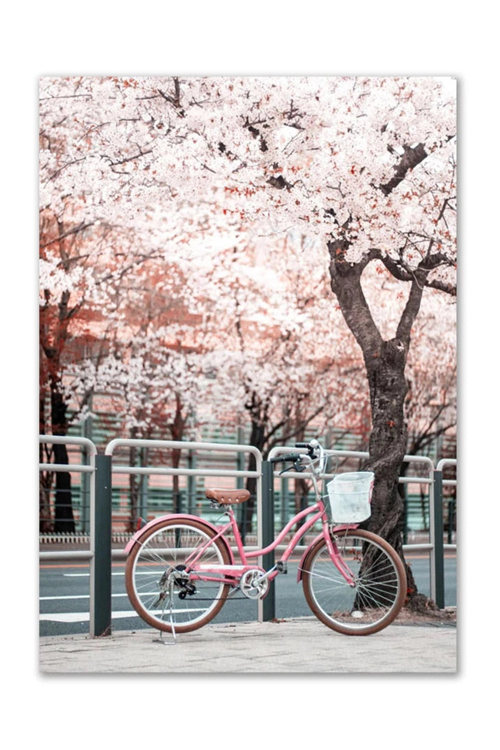 Pink Modern City Canvas Poster