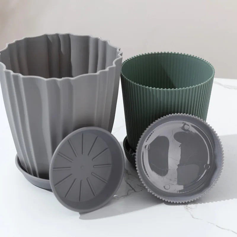 Modern Ribbed Plant Pots