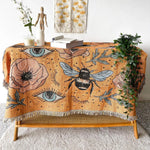 Boho Bee & Eyes Garden Blanket