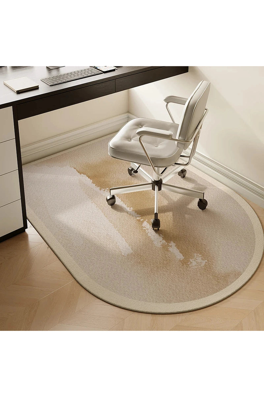 Study Computer Chair Floor Mat Non-slip Bedroom Carpet Living Room Large Rounded TPR Bottom Anti-slip Swivel Chairs Rug 의자 바닥 매트