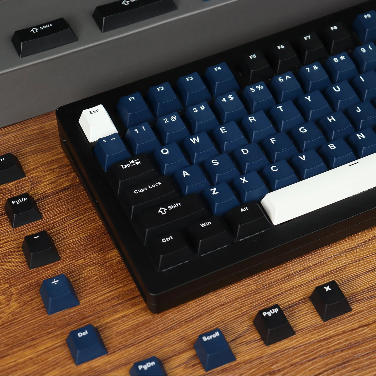 Blue Black Gamer Keycaps