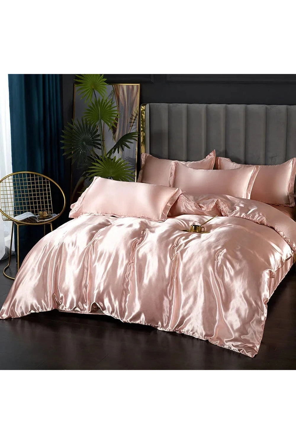 Satin Deluxe Solid Bedding Set