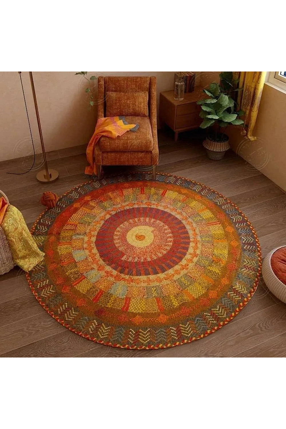 Persian Style Round Rug