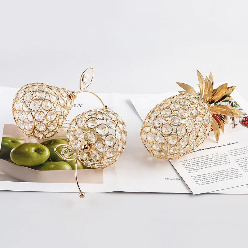 Crystal Fruit Home Sculptures