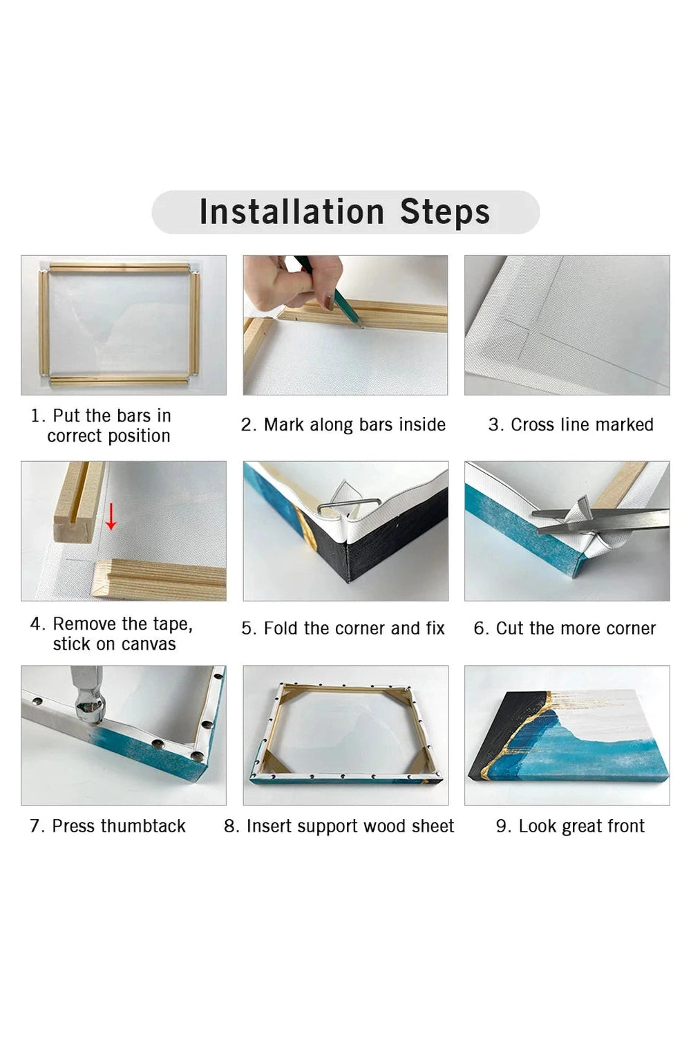 Solid Wood Stretcher Kit Frame