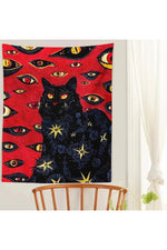 Witchcraft Cat Tapestry