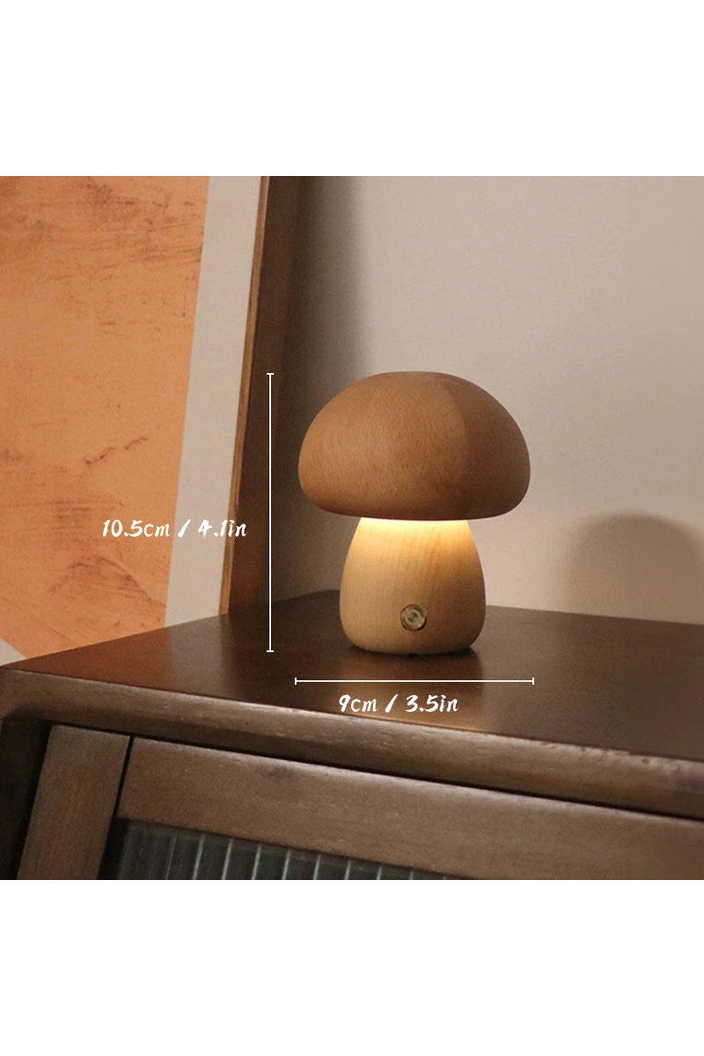 Wooden Mushroom Night Lamp