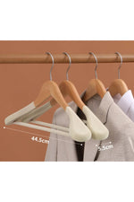 Velvet coat hanger wood flocking wide shoulder suit clothes rack home Wardrobe closet organizer luxury clothes wooden hanger