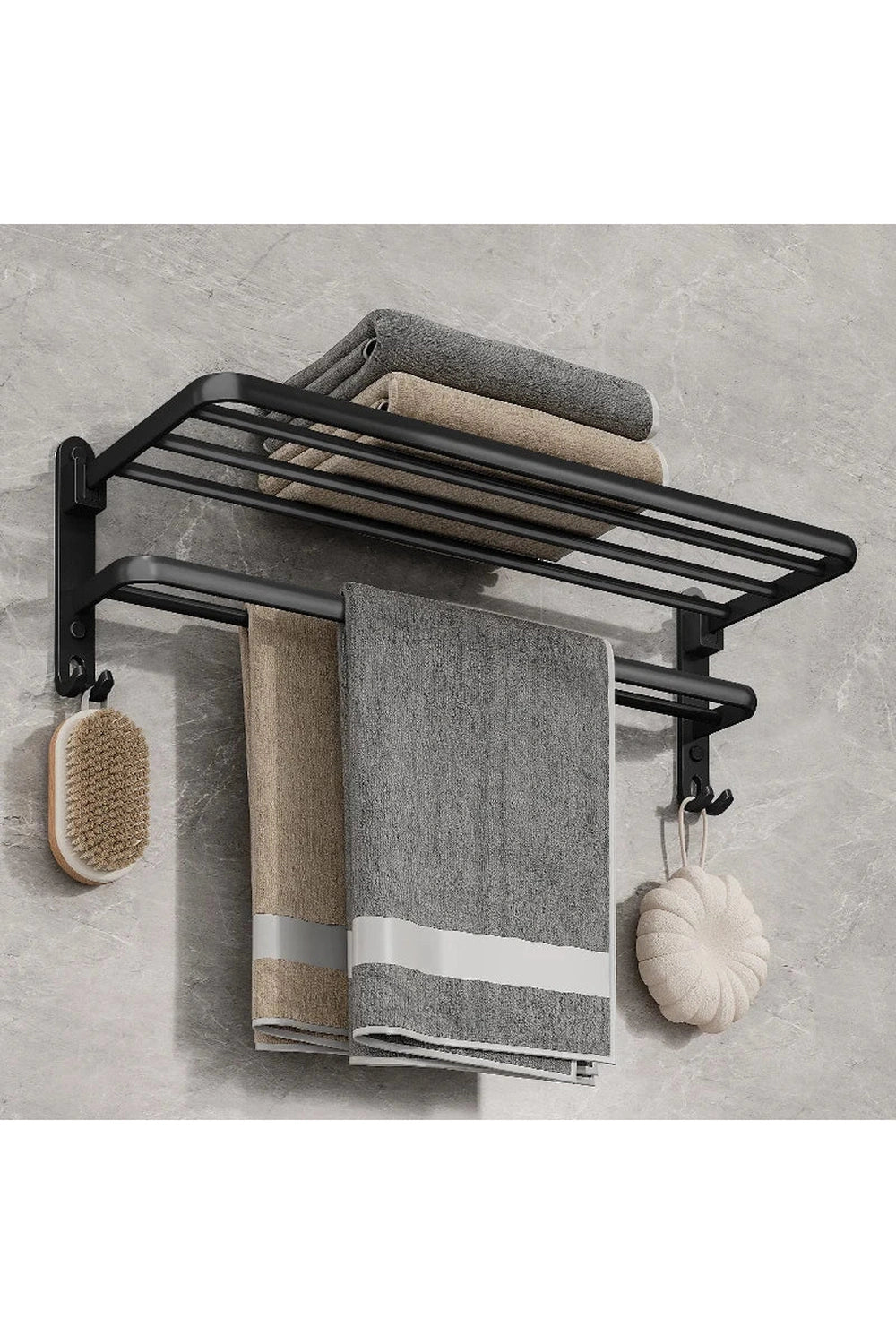 Industrial Style Towel Shelf