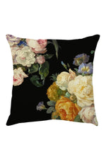 Rose Linen Square Pillow Case