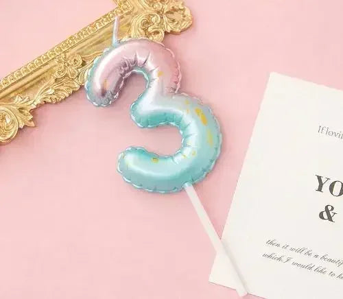 Pastel Balloon Number Candles