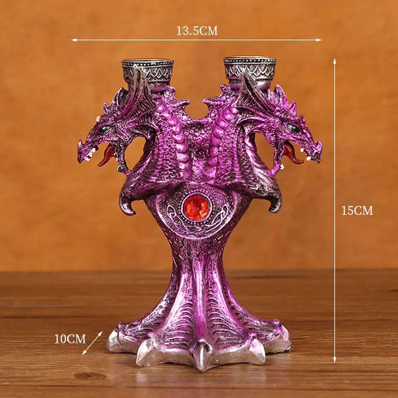 Twin Dragon Candle Holder