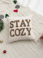 Brown Christmas Letter Pillow Case