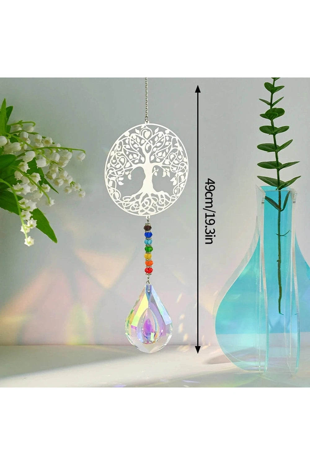 Golden Butterfly Prism Suncatcher