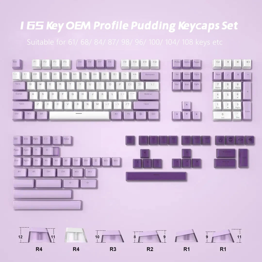 Black Purple PBT Keycaps