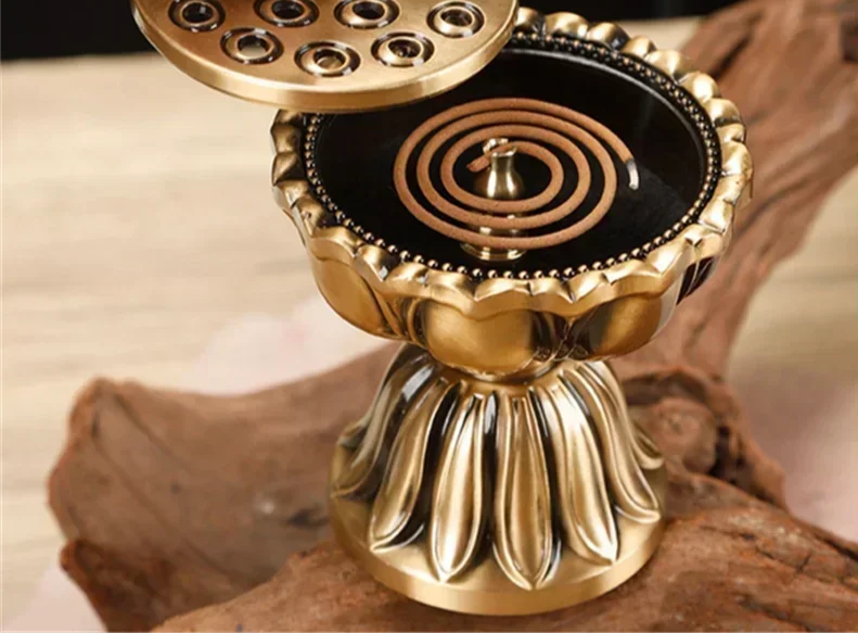 Lotus Majesty Coil Incense Burner