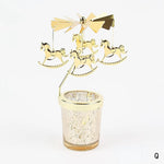 Romantic Rotating Snowflake Candle Holder