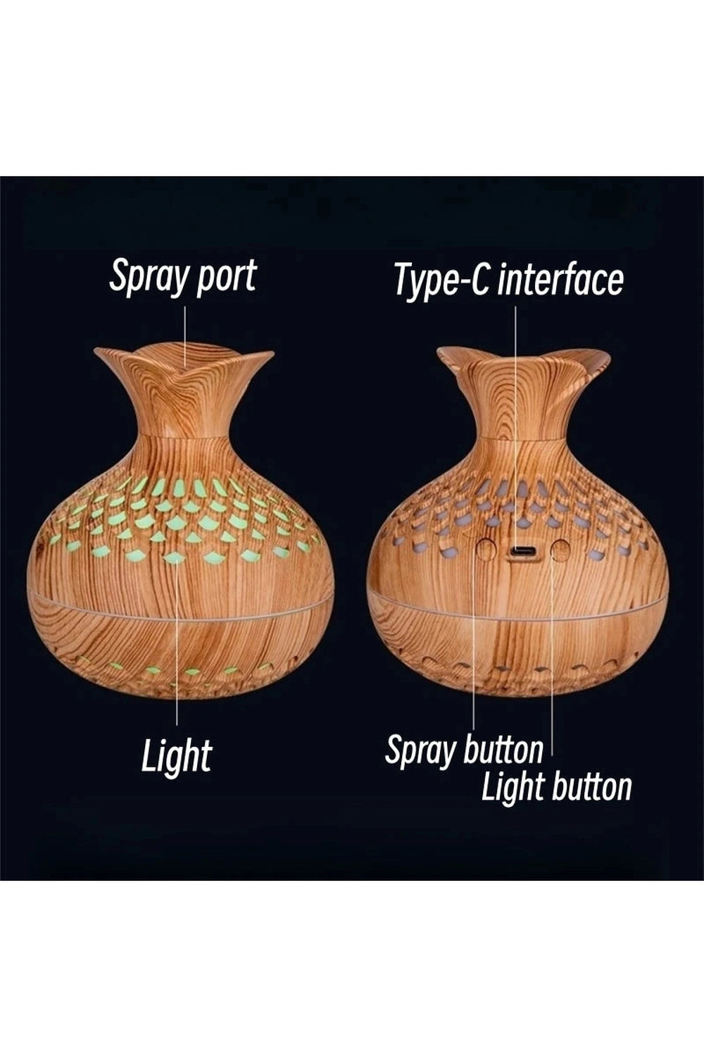 Wood Grain Vase Diffuser