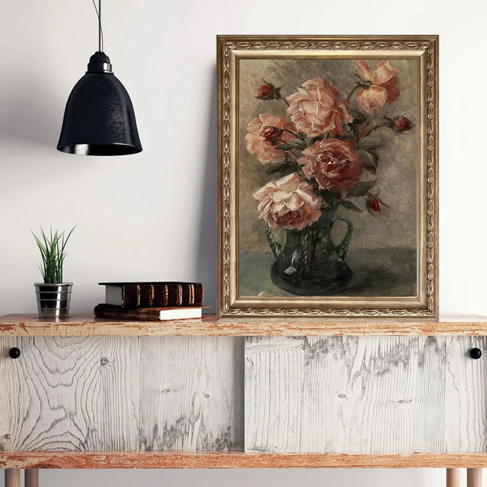 Romantic Floral Canvas Poster