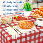 2PCS/4PCS,Plaid Tablecloths for Outdoor Picnic,Birthday Party,Room Decoration,Red and White,Black and White