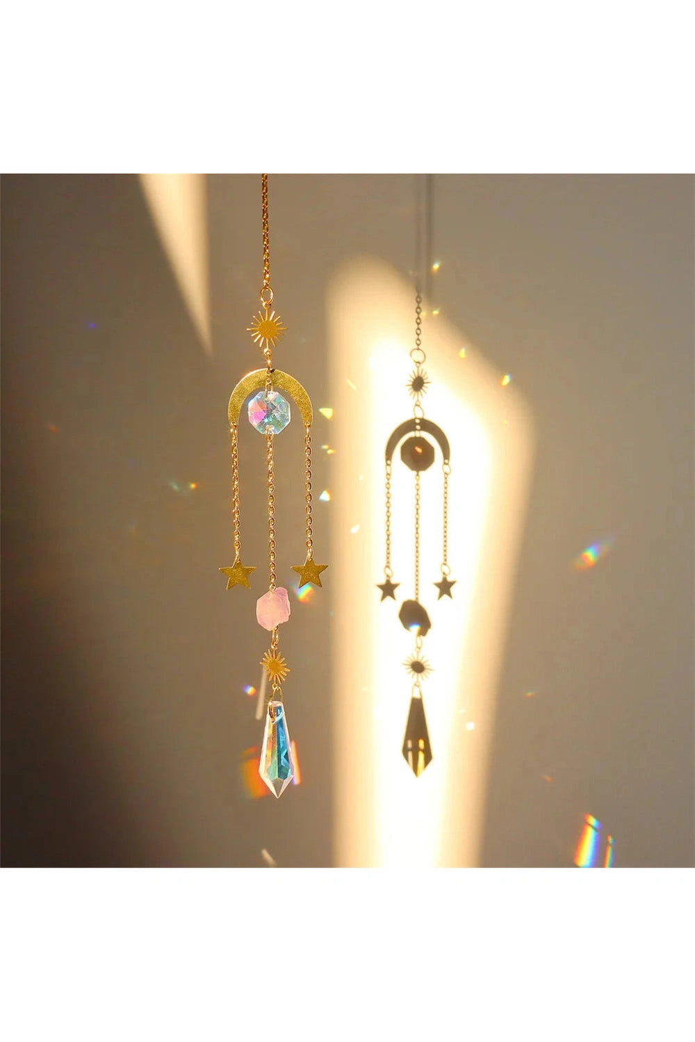 Hexagon Crystal Light Suncatcher