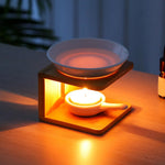 Light Academia Wooden Oil Warmer