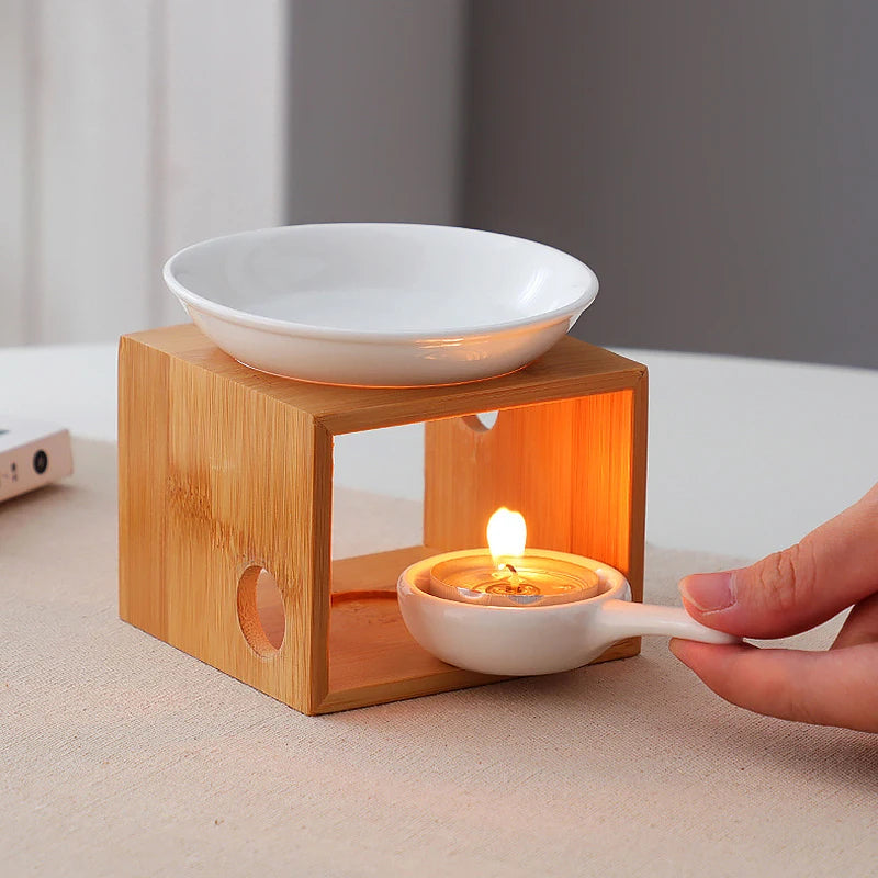 Boho Tranquil Haven Wooden Oil Warmer