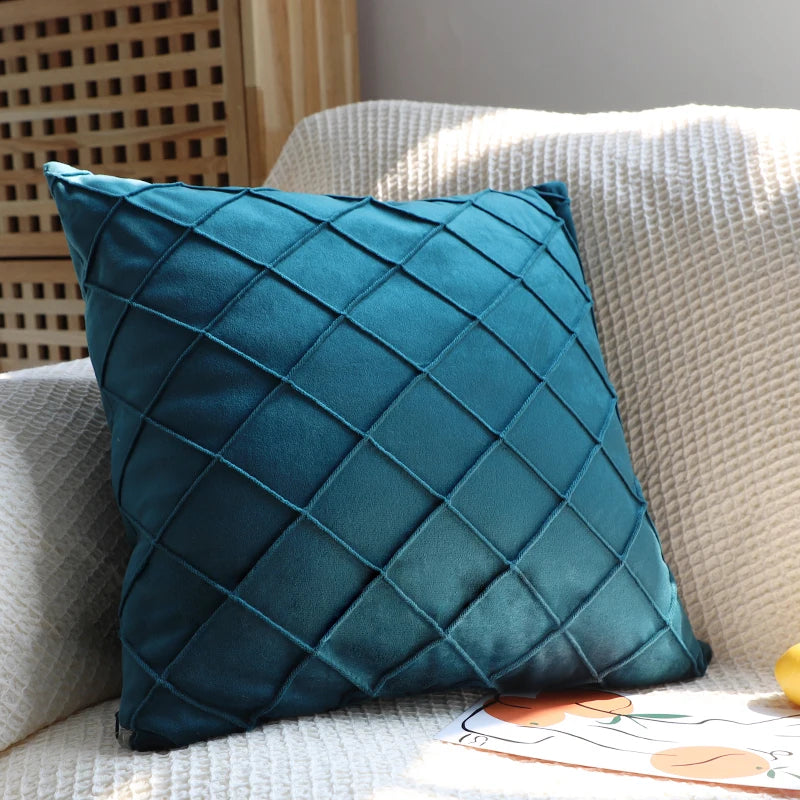 Geometric Velvet Decor Pillow Case