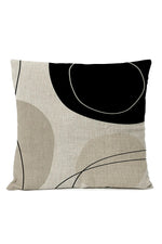 Black Geometric Pillow Cover