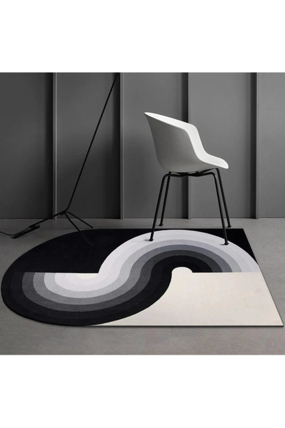 Retro Waves Geometric Rug