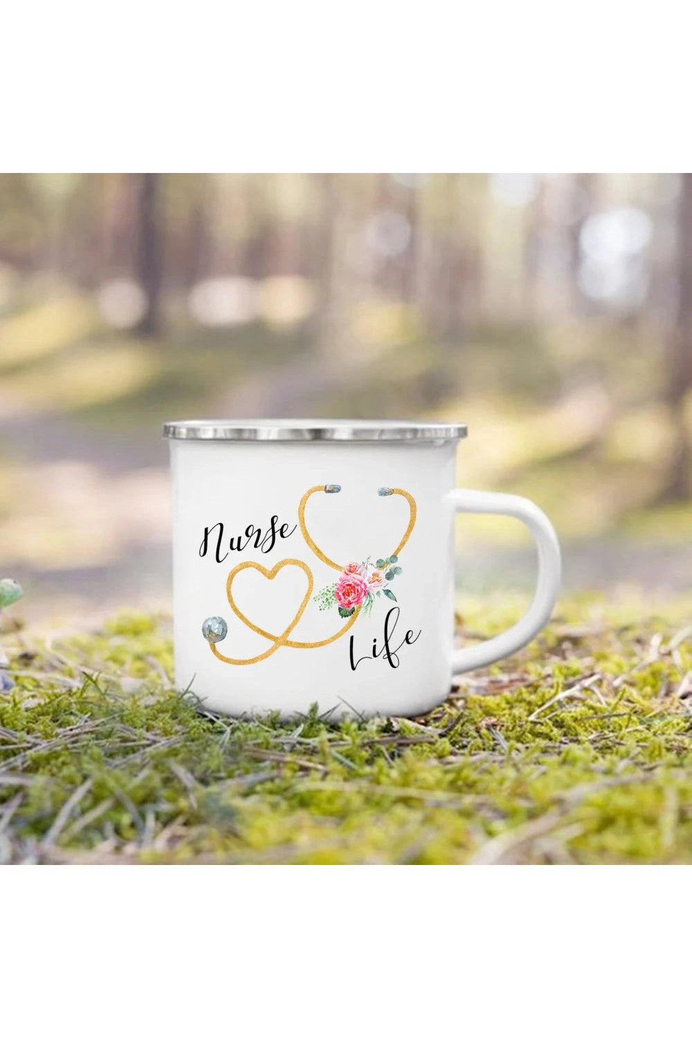 Nurse Life Enamel Coffee Mug