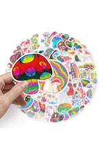 Trippy Fungi Art Stickers