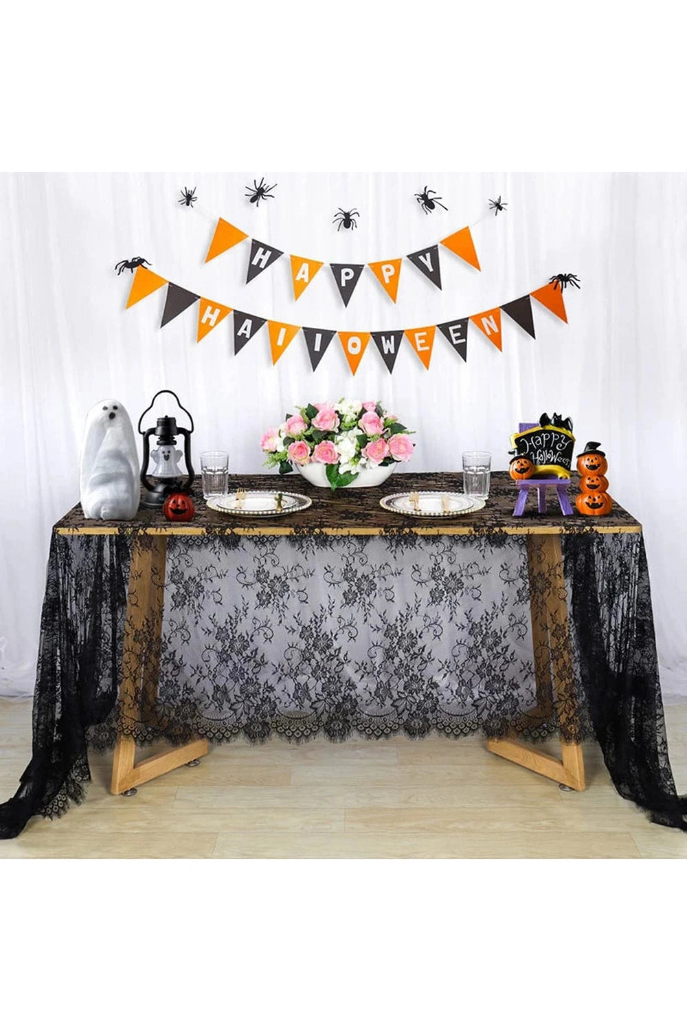 Midnight Lace Halloween Tablecloth