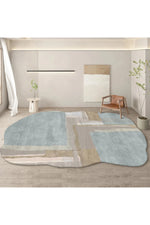 Cream Oval Soft Rug