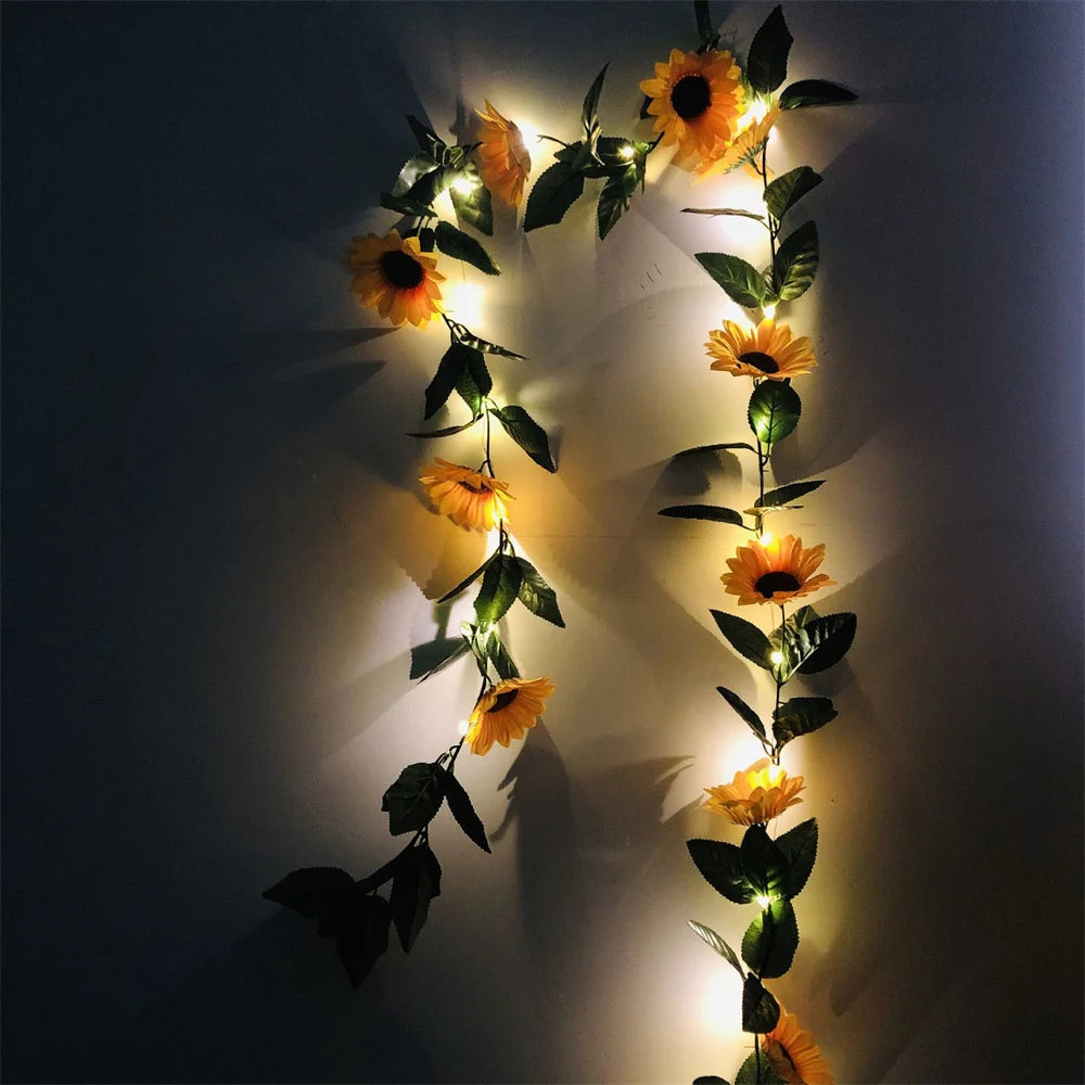 Sonnenblumen-LED-Lichterkette