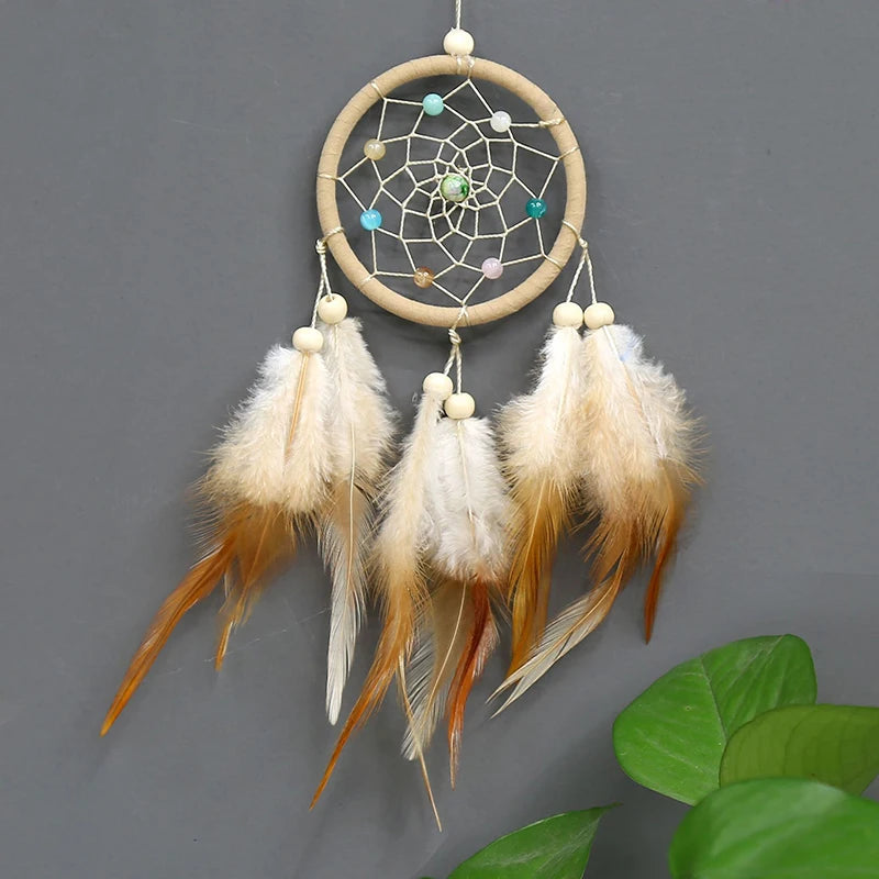 Boho Emerald Dreams Feather Dreamcatcher