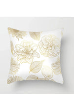 Fall Decor Yellow Leaf Polyester Pillow Case