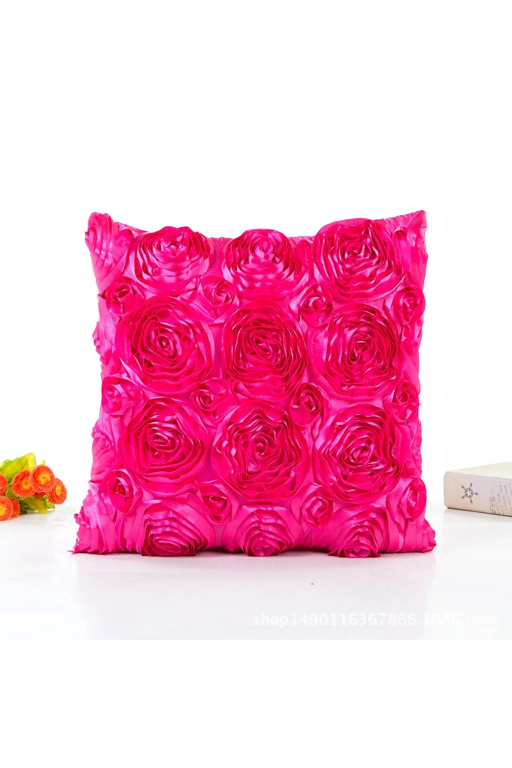 Romantic 3D Rose Pillow Case