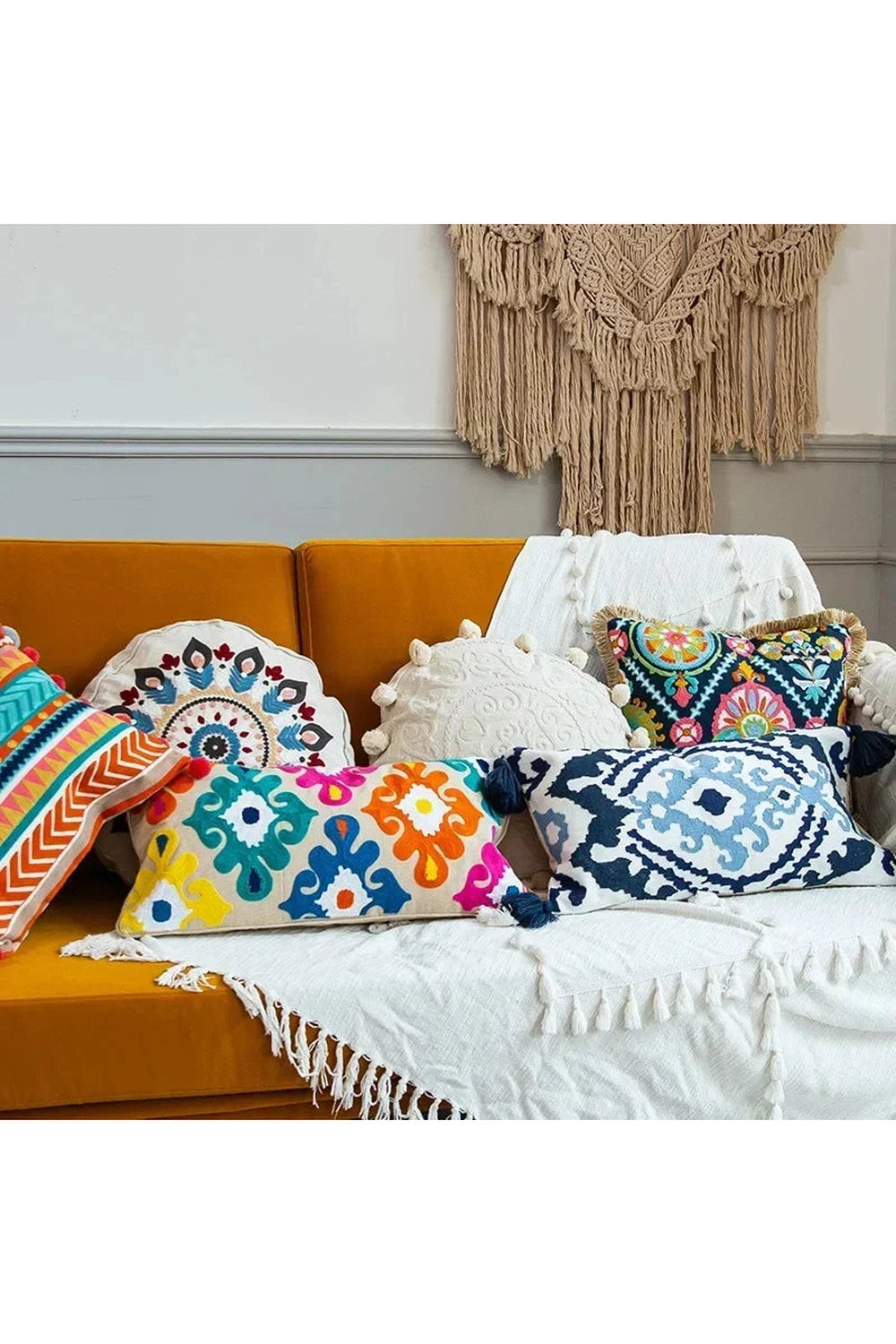 Ethnic Embroidered Pillow Case