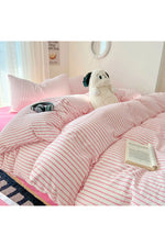 Striped Linen Bedding Set