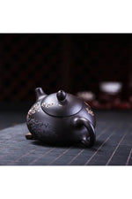 Clay Stone Scoop Teapot